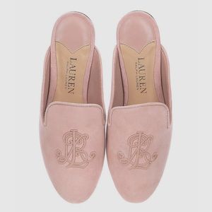LAUREN RALPH LAUREN Muave Suede Cadi Mules Size 7